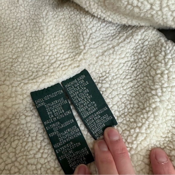 Ralph Lauren Jeans Vtg Women’s 1X Denim Trucker Jacket Sherpa Lined Barn Jacket - Picture 4 of 11